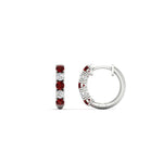 Load image into Gallery viewer, 0.50-carat-5-stone-ruby-huggie-hoop-earrings-in-white-gold-FDEAR10773GRUDRANGLE2-NL-WG