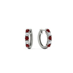 Load image into Gallery viewer, 0.50-carat-5-stone-ruby-huggie-hoop-earrings-in-white-gold-FDEAR10773GRUDRANGLE2-NL-WG