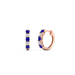 Load image into Gallery viewer, 0.50-carat-5-stone-sapphire-huggie-hoop-earrings-in-rose-gold-FDEAR10773GSABLANGLE2-NL-RG