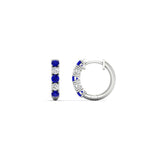 Load image into Gallery viewer, 0.50-carat-5-stone-sapphire-huggie-hoop-earrings-in-white-gold-FDEAR10773GSABLANGLE2-NL-WG
