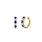 Load image into Gallery viewer, 0.50-carat-5-stone-sapphire-huggie-hoop-earrings-in-yellow-gold-FDEAR10773GSABLANGLE2-NL-YG