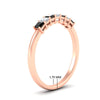 Load image into Gallery viewer, 0.50-carat-Princess-cut-7-stone-black-diamond-wedding-band-in-rose-gold-fdwb8008prblackangle2-0.50ct-nl-rg-hw.jpg