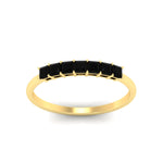 Load image into Gallery viewer, https://cdn.fascinatingdiamonds.com/FDWB179/0.50-carat-Princess-cut-7-stone-black-diamond-wedding-band-in-yellow-gold-fdwb179prgblackangle5-0.50ct-nl-yg.jpg