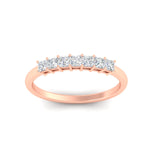 Load image into Gallery viewer, 0.50-carat-Princess-cut-7-stone-diamond-wedding-band-in-rose-gold-fdwb8008prangle5-0.50ct-nl-rg.jpg