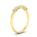 Load image into Gallery viewer, 0.50-carat-Princess-cut-7-stone-diamond-wedding-band-in-yellow-gold-fdwb8008prangle2-0.50ct-nl-yg.jpg