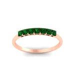 Load image into Gallery viewer, https://cdn.fascinatingdiamonds.com/FDWB179/0.50-carat-Princess-cut-7-stone-emerald-wedding-band-in-rose-gold-fdwb179prgemgrangle5-0.50ct-nl-rg.jpg