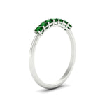 Load image into Gallery viewer, https://cdn.fascinatingdiamonds.com/FDWB179/0.50-carat-Princess-cut-7-stone-emerald-wedding-band-in-white-gold-fdwb179prgemgrangle2-0.50ct-nl-wg.jpg