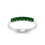 Load image into Gallery viewer, https://cdn.fascinatingdiamonds.com/FDWB179/0.50-carat-Princess-cut-7-stone-emerald-wedding-band-in-white-gold-fdwb179prgemgrangle5-0.50ct-nl-wg.jpg
