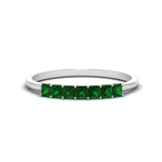 Load image into Gallery viewer, https://cdn.fascinatingdiamonds.com/FDWB179/0.50-carat-Princess-cut-7-stone-emerald-wedding-band-in-white-gold-fdwb179prgemgrsleep-0.50ct-nl-wg.jpg