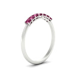 Load image into Gallery viewer, https://cdn.fascinatingdiamonds.com/FDWB179/0.50-carat-Princess-cut-7-stone-pink-sapphire-wedding-band-in-white-gold-fdwb179prgsadrpiangle2-0.50ct-nl-wg.jpg
