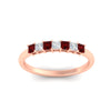 Load image into Gallery viewer, 0.50-carat-Princess-cut-7-stone-ruby-wedding-band-in-rose-gold-fdwb8008prgrudrangle5-0.50ct-nl-rg.jpg