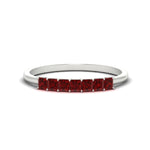 Load image into Gallery viewer, https://cdn.fascinatingdiamonds.com/FDWB179/0.50-carat-Princess-cut-7-stone-ruby-wedding-band-in-white-gold-fdwb179prgrudrsleep-0.50ct-nl-wg.jpg