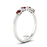Load image into Gallery viewer, 0.50-carat-Princess-cut-7-stone-ruby-wedding-band-in-white-gold-fdwb8008prgrudrangle2-0.50ct-nl-wg-hw.jpg