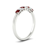 Load image into Gallery viewer, 0.50-carat-Princess-cut-7-stone-ruby-wedding-band-in-white-gold-fdwb8008prgrudrangle2-0.50ct-nl-wg.jpg