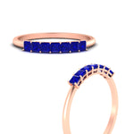 Load image into Gallery viewer, https://cdn.fascinatingdiamonds.com/FDWB179/0.50-carat-Princess-cut-7-stone-sapphire-wedding-band-in-rose-gold-fdwb179prgsablangle3-0.50ct-nl-rg.jpg