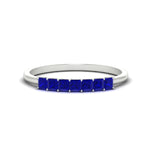 Load image into Gallery viewer, https://cdn.fascinatingdiamonds.com/FDWB179/0.50-carat-Princess-cut-7-stone-sapphire-wedding-band-in-white-gold-fdwb179prgsablsleep-0.50ct-nl-wg.jpg