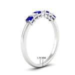 Load image into Gallery viewer, 0.50-carat-Princess-cut-7-stone-sapphire-wedding-band-in-white-gold-fdwb8008prgsablangle2-0.50ct-nl-wg-hw.jpg