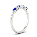 Load image into Gallery viewer, 0.50-carat-Princess-cut-7-stone-sapphire-wedding-band-in-white-gold-fdwb8008prgsablangle2-0.50ct-nl-wg.jpg