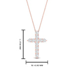 Load image into Gallery viewer, 0.50-carat-diamond-simple-cross-pendant-in-FDPD10825-0.50CT-NL-RG