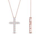 Load image into Gallery viewer, 0.50-carat-diamond-simple-cross-pendant-in-FDPD10825-0.50CT-NL-RG