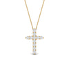 Load image into Gallery viewer, 0.50-carat-diamond-simple-cross-pendant-in-FDPD10825-0.50CT-NL-YG