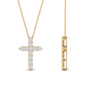 Load image into Gallery viewer, 0.50-carat-diamond-simple-cross-pendant-in-FDPD10825-0.50CT-NL-YG