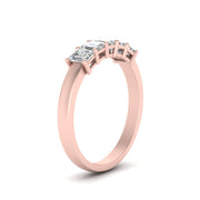 Emerald Cut Five Stone Diamond Anniversary Ring