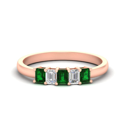 emerald-cut-0.5-ct-five-stone-anniversary-band-in-rose-gold-fdwb8008emsleep-0.50ct-nl-rg