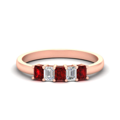 emerald-cut-0.5-ct-five-stone-anniversary-band-in-rose-gold-fdwb8008emsleep-0.50ct-nl-rg