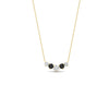 Load image into Gallery viewer, 0.50-carat-five-stone-round-diamond-pendant-necklace-with-black-diamond-in-FD-PD11130ROGBLACK-0.50CT-NL-YG
