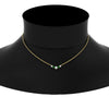 Load image into Gallery viewer, 0.50-carat-five-stone-round-diamond-pendant-necklace-with-emerald-in-FD-PD11130ROGEMGR-0.50CT-NL-YG