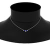 Load image into Gallery viewer, 0.50-carat-five-stone-round-diamond-pendant-necklace-with-sapphire-in-FD-PD11130ROGSABL-0.50CT-NL-WG