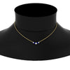 Load image into Gallery viewer, 0.50-carat-five-stone-round-diamond-pendant-necklace-with-sapphire-in-FD-PD11130ROGSABL-0.50CT-NL-YG