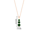 Load image into Gallery viewer, 0.50-carat-graduated-3-stone-emerald-necklace-in-rose-gold-FDPD11293GEMGRANGLE1-0.50CT-NL-RG-HW_e66fe536-9784-458f-82b5-231b286232a6.jpg?v=1752569865