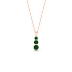 Load image into Gallery viewer, 0.50-carat-graduated-3-stone-emerald-necklace-in-rose-gold-FDPD11293GEMGRANGLE1-0.50CT-NL-RG_241dfba8-469e-40b1-879c-fdca818250bc.jpg?v=1752569865