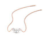 Load image into Gallery viewer, 0.50-carat-graduated-marquise-diamond-necklace-in-FD-NK11130-0.50CT-NL-RG