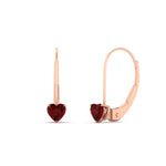 Load image into Gallery viewer, 0.50-carat-heart-shape-ruby-stud-leverback-earrings-in-rose-gold-FDEAR9225HTGRUDR-0.50 CT-NL-RG