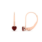 Load image into Gallery viewer, 0.50-carat-heart-shape-ruby-stud-leverback-earrings-in-rose-gold-FDEAR9225HTGRUDR-0.50 CT-NL-RG