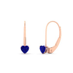 Load image into Gallery viewer, 0.50-carat-heart-shape-sapphire-stud-leverback-earrings-in-rose-gold-FDEAR9225HTGSABL-0.50 CT-NL-RG