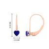 Load image into Gallery viewer, 0.50-carat-heart-shape-sapphire-stud-leverback-earrings-in-rose-gold-FDEAR9225HTGSABL-0.50 CT-NL-RG