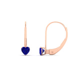 Load image into Gallery viewer, 0.50-carat-heart-shape-sapphire-stud-leverback-earrings-in-rose-gold-FDEAR9225HTGSABL-0.50 CT-NL-RG