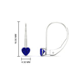 Load image into Gallery viewer, 0.50-carat-heart-shape-sapphire-stud-leverback-earrings-in-white-gold-FDEAR9225HTGSABL-0.50 CT-NL-WG
