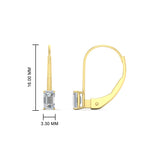 Load image into Gallery viewer, 0.50-carat-lever-back-emerald-diamond-studs-earrings-in-yellow-gold-FD-EAR9225EM-0.50 CT-NL-YG