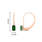 Load image into Gallery viewer, 0.50-carat-lever-back-emerald-emerald-studs-earrings-in-rose-gold-FD-EAR9225EMGEMGR-0.50 CT-NL-RG