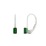 Load image into Gallery viewer, 0.50-carat-lever-back-emerald-emerald-studs-earrings-in-white-gold-FD-EAR9225EMGEMGR-0.50 CT-NL-WG