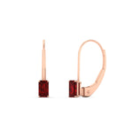 Load image into Gallery viewer, 0.50-carat-lever-back-emerald-ruby-studs-earrings-in-rose-gold-FD-EAR9225EMGRUDR-0.50 CT-NL-RG