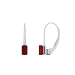 Load image into Gallery viewer, 0.50-carat-lever-back-emerald-ruby-studs-earrings-in-white-gold-FD-EAR9225EMGRUDR-0.50 CT-NL-WG