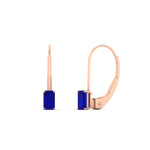 Load image into Gallery viewer, 0.50-carat-lever-back-emerald-sapphire-studs-earrings-in-rose-gold-FD-EAR9225EMGSABL-0.50 CT-NL-RG
