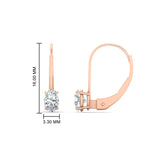 Load image into Gallery viewer, 0.50-carat-oval-diamond-lever-back stud-earrings-in-rose-gold-FDEAR9225OV-0.50CT-NL-RG