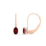 Load image into Gallery viewer, 0.50-carat-oval-ruby-lever-back stud-earrings-in-rose-gold-FDEAR9225OVGRUDR-0.50CT-NL-RG